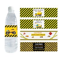 hot！【DT】▧  10pcs Construction Birthday Bottle Sticker Labels Loads of Fun Stickers Dump Truck Crew