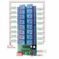 1ชิ้น16Ch DC 12V RS-485 Modbus RTU รีเลย์บอร์ด RS485รถบัสรีโมทสวิทซ์ควบคุม LED มอเตอร์ PLC กล้อง PTZ สมาร์ทโฮมชิ้นส่วนวงจรไฟฟ้า