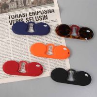 Portable Silicone Nose Clip Pocket Reading Glasses for Men Women TR90 Round Frameless Magnifying Presbyopic Rimless Spectacles