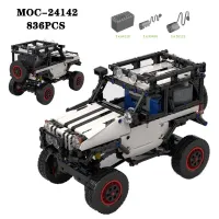 รถจี๊ป MOC-24142บล็อคก่อสร้างรถออฟโรดชิ้นส่วนประกอบประกบกัน836ชิ้นความยากสูงโมเดลผู้ใหญ่และของขวัญของเล่นเด็ก