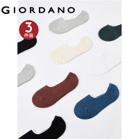 Giordano ถุงเท้า ถุงเท้าผู้ชาย ถุงเท้าข้อเว้า 3คู่ 01152001