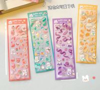 สติ๊กเกอร์น่ารัก สติ๊กเกอร์เงาวิ้ง ๆ สติ๊กเกอร์ DIY ลาย Cute Pet x Ribbon  ขนาด 15x5 mm - Sticker, DIY Stickers S07-S004-2