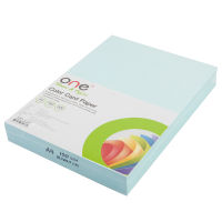 กระดาษการ์ดสี A4 150 แกรม ฟ้า (แพ็ค200แผ่น) ONE