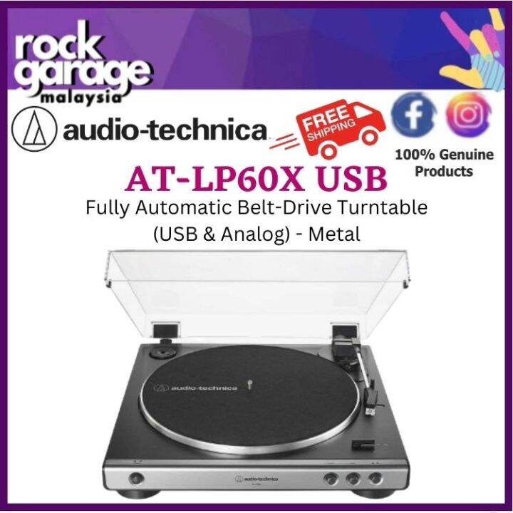 AudioTechnica ATLP60X USB Fully Automatic BeltDrive Turntable (USB