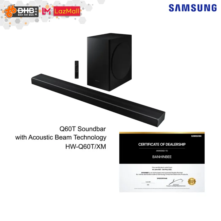 Samsung Q60T Soundbar with Acoustic Beam Technology HWQ60T/XM Lazada