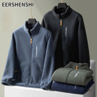 EERSHENSHI เสื้อผ้าฤดูใบไม้ร่วงและฤดูหนาวสำหรับคนวัยกลางคนและผู้สูงอายุเสื้อโค้ทขนสัตว์อบอุ่นหนาปกตั้งแขนยาวเสื้อแจ็คเก็ตลำลองพ่อ