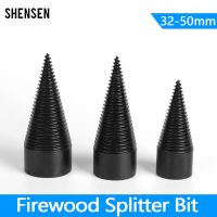 1Pc 32/38/42/50mm Firewood Splitter Cone Drill Bit Round Hex Square Shank Wood breaker Split Woodworking Tools