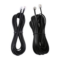 2pcs RJ11 6P4C Telephone Cable Cord ADSL Modem - 5 Meters &amp; 10 Meters