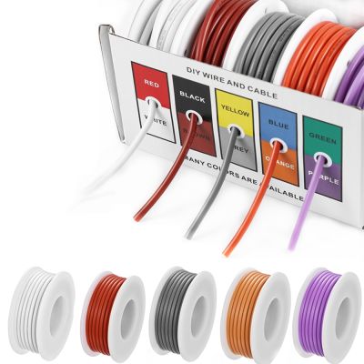 Chaunceybi high quality flexible silicone wire and 5 colors a box mixed tinned pure copper