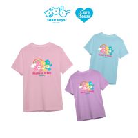 S-5XLเสื้อยืดคอกลม เสื้อยืดสไแคร์แบร์ Make a wish ( Care Bears Make a wish T-Shirt )