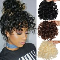 【DT】hot！ AZQUEEN 6inch Synthetic Afro Kinky Curly Fringe Bangs Extensions Hairpieces Resistant Clip