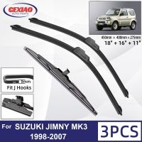 สำหรับ SUZUKI JIMNY MK3 1998-2007รถด้านหน้าด้านหลังใบปัดน้ำฝนยางนุ่มกระจกปัดน้ำฝนกระจกรถยนต์18 "16" 11 "1998-2007