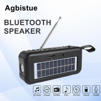 Agbistue ลำโพงบลูทูธ D6 5.0,ลำโพง1W พลังงานแสงอาทิตย์ไร้สายพกพาได้ซับวูฟเฟอร์เบสสเตอริโอสำหรับกลางแจ้ง