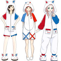 DARLING In The FRANXX คอสเพลย์02 Zero Two Strelizia รหัส002 Onesies Jumpsuit เครื่องแต่งกายฮาโลวีนชุดนอนชุดนอน Homewear