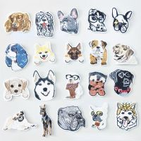 【cw】 The New Dog Embroidery Iron on Patches for Clothing Pug Bulldog Badge Sewing Applique !