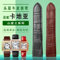 Suitable for Cartier crocodile leather watch strap Santos Santos Santos100 men and women original models