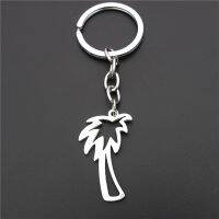 Coconut Tree Keyring Stainless Steel Palm Keychains Teen Boys Coco Nut Trees Jewelry