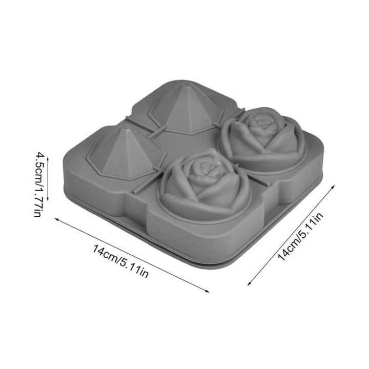 silicone-ice-square-tray-mold-diamond-shape-4-cavityice-cream-maker-mould-rose-shaped-ice-hockey-mould-making-ice-mould