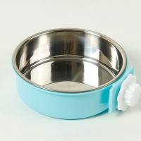 Pet Bowl Can Hang Stainless Steel Dog Cat Hanging Bowl Stationary Dog Cage Bowls Hanging Bowls Durable Puppy Kitten Feeder