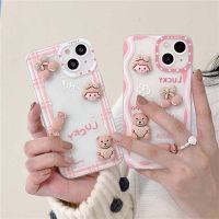 XUANYUAN การ3D เคส เคสโทรศัพท์ สำหรับ iPhone 13มินิ หมี สำหรับ iPhone 13Pro MAX เชอร์รี่ เคสโทรศัพท์ TUP โทรศัพท์ปกหลัง เคสโทรศัพท์มือถือสำหรับ iPhone ป้องกันโทรศัพท์