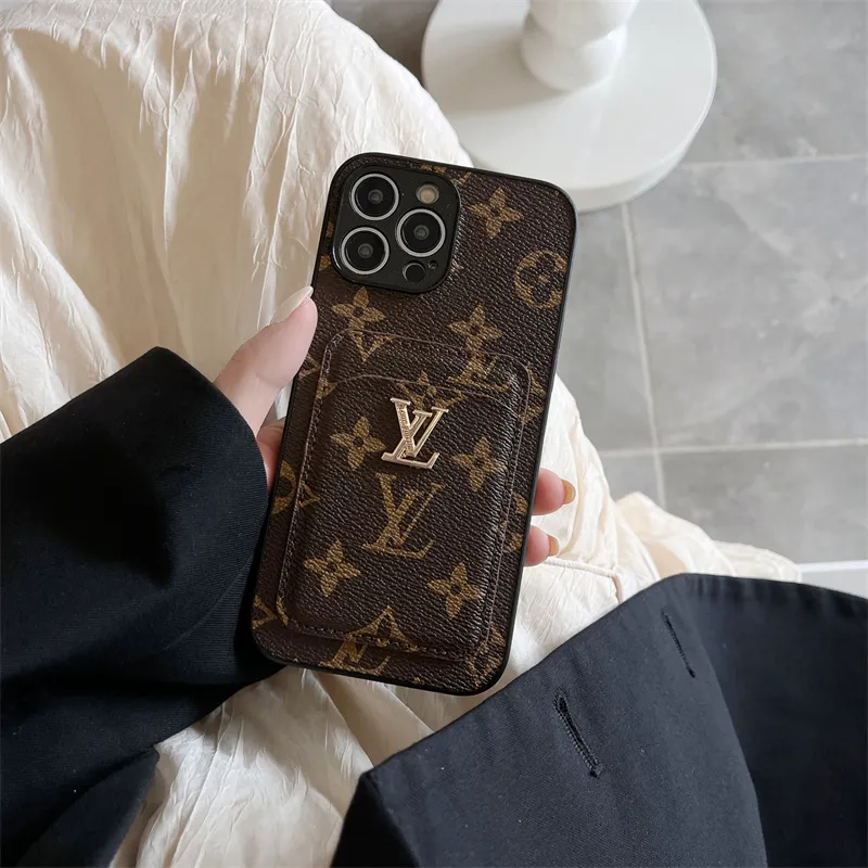 ready stock】 LV phone case with gold edge and gold signal for iphone 11 12  13 14 pro max XS Max XR X XS 7 Plus 8 Plus dior lv Prada Lacoste