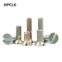 2-50pcs M2 M3 M4 M5 M6 M8 M10 M12 Zinc Alloy GB68 Metric Threaded Slotted Flat Countersunk Head Machine Screw Bolt