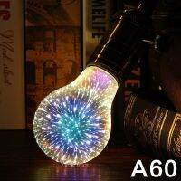 【❖New Hot❖】 mian885 หลอดไฟไฟ Led ตกแต่ง3d หลอดไฟดอกไม้ไฟ110 220V St64 G80 G95 G125 A60ขวด E27หัวใจไฟวันหยุดไฟตกแต่งกลางคืน