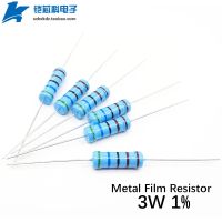 10Pcs 3W Metal Film Resistor 1 0.1Ohm-0.91Ohm 1R-910K 1M 1.5M 2M 10 100 150 200 Ohm 1K 10K 100K Color Ring Resistance 10R 100R