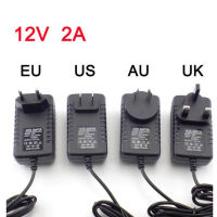 AC DC 12 โวลต์ 2A 2000ma อะแดปเตอร์อะแดปเตอร์ EU UK AU US ปลั๊ก 5.5*2.5 มิลลิเมตร wall charger สำหรับ DC ชายหญิง led strip light โคมไฟ-hvfmm7520