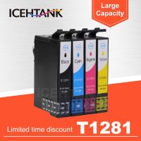 Icehtank ที่รองรับตลับหมึกสำหรับ Epson T1281สำหรับ Epson Stylus S22 Sx130 Sx125 Sx235w Sx435w Sx425w ตลับหมึกเครื่องพิมพ์