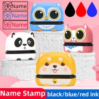 ❐◎ Black/Blue/Red Customized Name Stamp Paints Personal Student Child Baby Engraved Waterproof Non-fading Kindergarten Name Seal