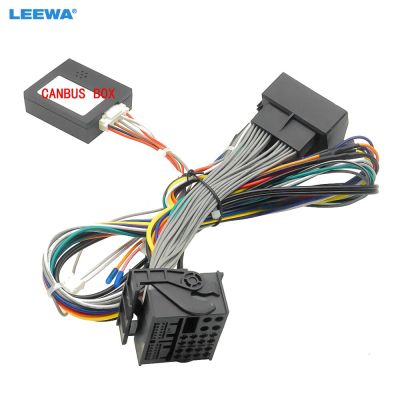 LEEWA สายเคเบิลอะแดปเตอร์ฮาร์เนสสายไฟ16Pin พร้อม Canbus สำหรับ BMW X3/E83(06-10) ติดตั้ง Aftermarket เครื่องเสียงแอนดรอยด์ # CA6729