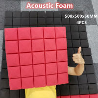 7 Colors 4PCS 50x50x5cm Studio Acoustic Foam Soundproof Foam Sound Absorption Treatment Panel Sound Wedge Protective Sponge