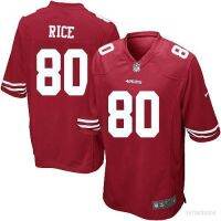 JS San Francisco 49ers NFL Football Jersey No.80 Jerry Rice Top Legend Jersey Sport Tee Unisex SJ