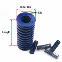 1Pcs Blue Light Load Spiral Stamping Compression Mould Die Spring Outer Diameter 20mm Inner Diameter 10mm Length 20-65mm Cleaning Tools