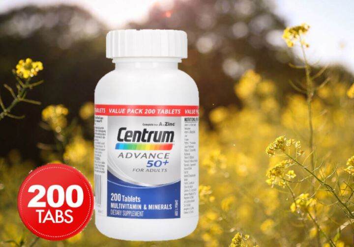 Centrum Advance 50+ Multivitamins For Adults 200 Tablets Dietary