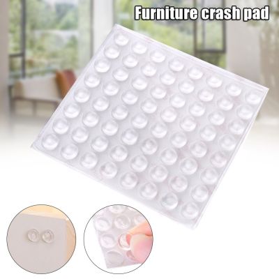 100/64PCS Self Adhesive Rubber Damper Buffer Cabinet Bumpers Silicone Furniture Pads Cushion Protective Hardware Door Stopper Decorative Door Stops