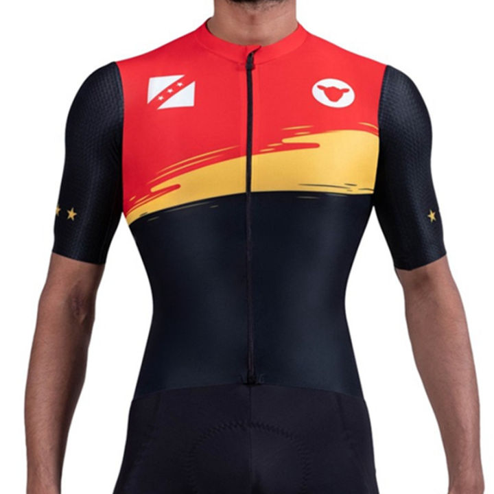 hot-black-sheep-pro-team-aero-เสื้อขี่จักรยานแขนสั้น-aero-race-cut-ด้วยผ้าน้ำหนักเบาสำหรับผู้ชายและผู้หญิงเสื้อสีชมพู