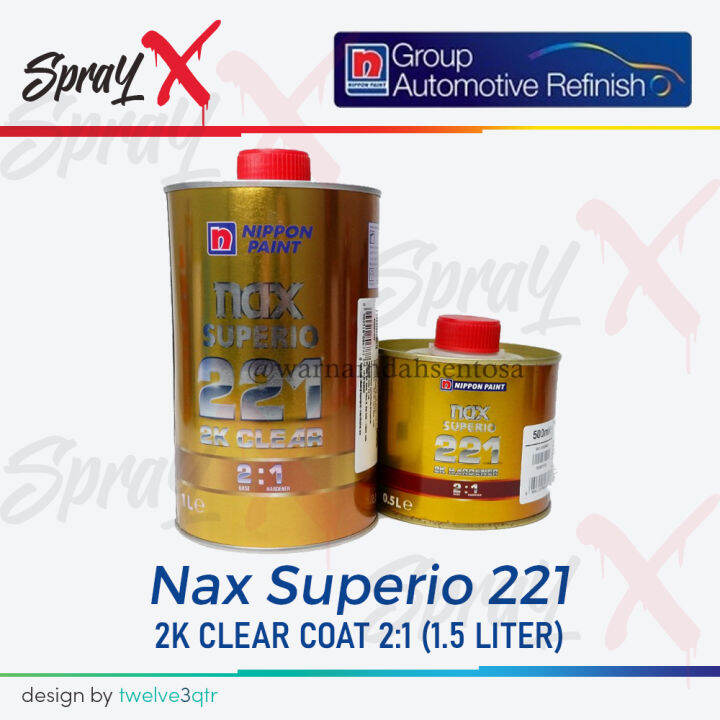 Nippon Paint Nax Superio 221 2k Clear Coat 15 Liter Lazada Indonesia