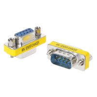 2ชิ้นอะแดปเตอร์สายชาร์จขนาดมินิ DB9 9Pin RS232 Com D-Sub ปลั๊ก VGA เชื่อมต่อ