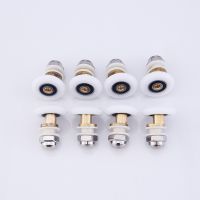 4pc-8pc/set 20/23/25/27mm Brass Nylon Single partiality Runner Wheel Pulley Door Rollers Sliding Doors Shower Cabin Accessories