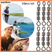 WENKEN 10pcs ทนทาน แบบพกพา ทนต่อการกัดกร่อน คุณภาพสูง การแบก เชื่อมต่อด่วน โรลลิ่ง ทริปเปิ้ล ตกปลาหมุนได้อย่างปลอดภัย