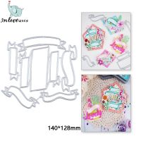 ☃☍☁ InLoveArts Banner Set Metal Cutting Dies Diy Label Frame Scrapbooking Photo Album Decorative Embossing PaperCard Crafts Die Cuts