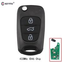 【♘COD Free Cas♘】 haokao5 Keyyou สำหรับเกียริโอซีด Ceedpro Picanto 2004-2011 Kunci Remote Mobil พลิก433Mhz พร้อมชิป Id46กุญแจรถยนต์อัตโนมัติ3ปุ่ม