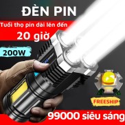 Đèn Pin, Đèn Pin Led Cod Mini 4 Bóng siêu sáng Sạc USB Tiện Dụng Mang Theo