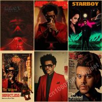 Ultra Cool The Weeknd โปสเตอร์ Retro Kraft ผ้าใบตกแต่งบ้านโมเดิร์นห้องนั่งเล่น Cafe Bar Art Wall Decor Vintage พิมพ์ภาพวาด Picture