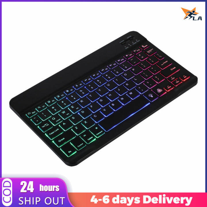 LAflour Portable Gaming Keyboard With RGB Color Backlit Keyboard 78