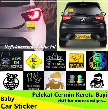 Baby On Board Child On Board Car Sign Badge Baby Safety Warning Window  Sticker
