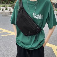 Unisex Waist Bag Nylon Lady Fanny Pack Harajuku Street Style Hip Hop Bag Large Capacity Women Shoulder Crossbody Bag Waist Packs Running Belt