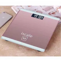 สินค้าใหม่ เครื่องชั่งน้ำหนักคน Electronic weight scale เครื่องชั่งน้ำหนักดิจิตอล 0.1-180KG แสดงอุณหภูมิ สีชมพู